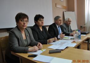 Татьяна Романенко, ген. секретарь, Анжела Отян, вицепредседатель, Михаил Лашку, председатель, Александр Гобжила, прим-вицепредседатель